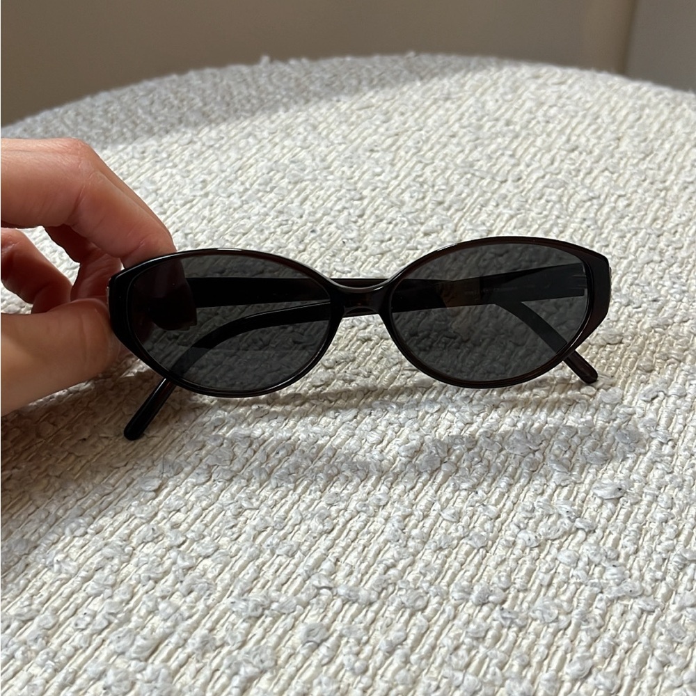 Fendi Black Oval Sunglasses